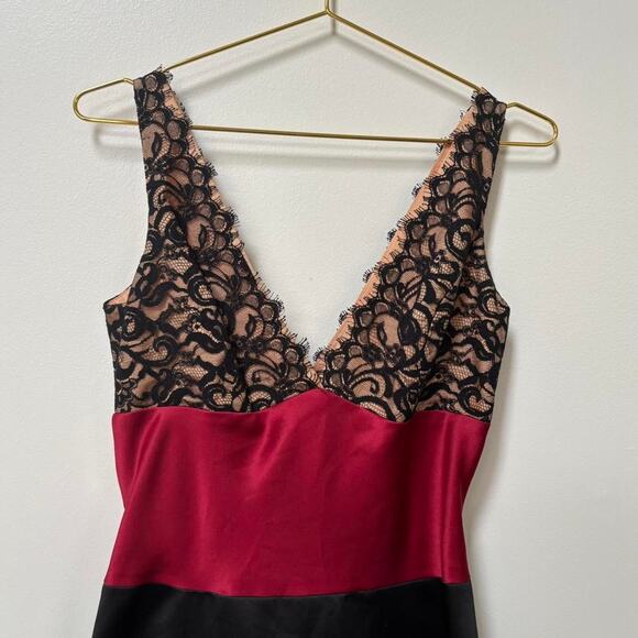 Vtg Y2K Laundry by Shelli Segal Lace Midi Dress - Picture 3 of 6